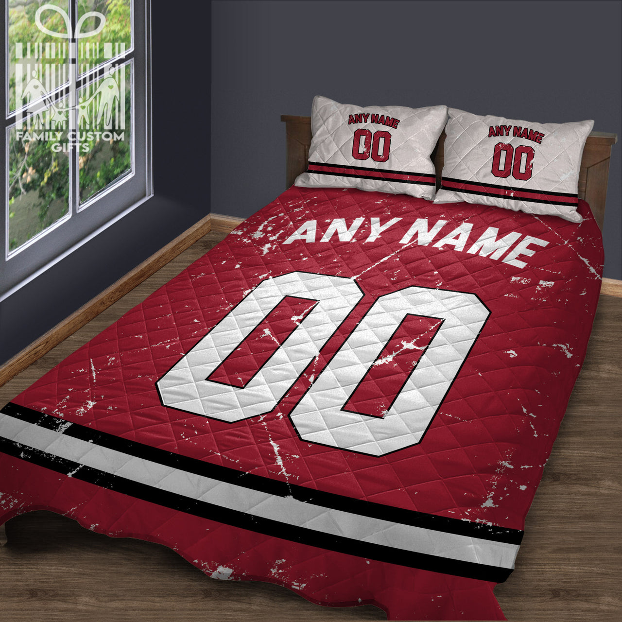 Custom Quilt Sets Tampa Bay Jersey Personalized Football Premium Quilt Bedding for Men Women