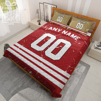 Thumbnail for Custom Quilt Sets San Francisco Jersey Personalized Football Premium Quilt Bedding for Men Women