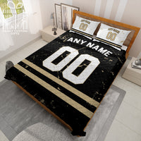Thumbnail for Custom Quilt Sets New Orleans Jersey Personalized Football Premium Quilt Bedding for Men Women