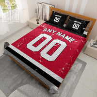 Thumbnail for Custom Quilt Sets New Jersey Personalized Ice hockey Premium Quilt Bedding for Men Women