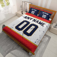 Thumbnail for Custom Quilt Sets Florida Jersey Personalized Ice hockey Premium Quilt Bedding for Men Women