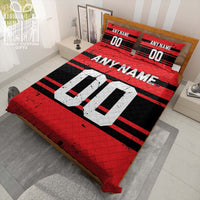 Thumbnail for Custom Quilt Sets Detroit Jersey Personalized Ice hockey Premium Quilt Bedding for Men Women