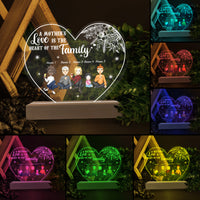 Thumbnail for Personalized Custom Name A Mother's Love Is The Heart Of The Family 3D LED Light Wooden Base Gift For Mom Mother Day