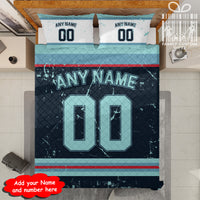 Thumbnail for Custom Quilt Sets Seattle Jersey Personalized Ice hockey Premium Quilt Bedding for Men Women