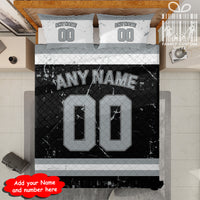 Thumbnail for Custom Quilt Sets Los Angeles Jersey Personalized Ice hockey Premium Quilt Bedding for Men Women