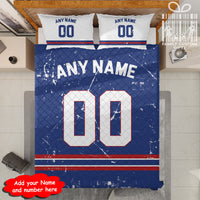 Thumbnail for Custom Quilt Sets New York Jersey Personalized Football Premium Quilt Bedding for Men Women