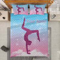 Thumbnail for Custom Quilt Sets Gymnastics Leap Pastel Premium Quilt Bedding for Boys Girls Men Women