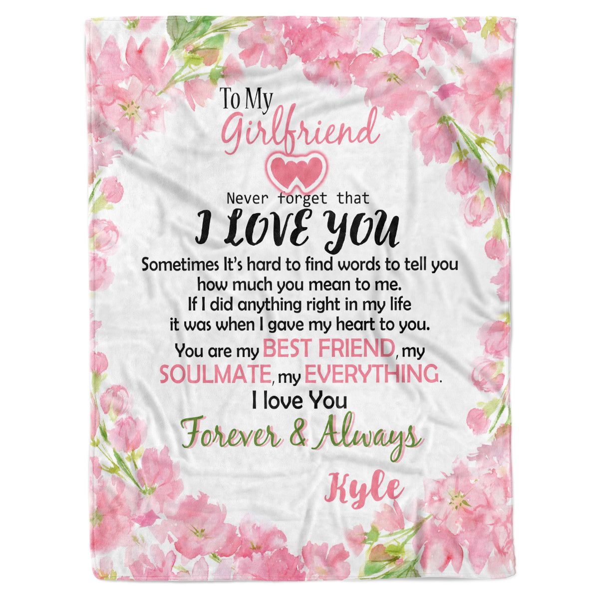 Personalized Custom To My Gorgeous Girlfriend 04 Fleece Sherpa Blanket Gift For Girlfriend Woman Wife Valentine day