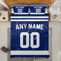Thumbnail for Custom Quilt Sets Toronto Jersey Personalized Ice hockey Premium Quilt Bedding for Men Women