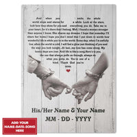 Thumbnail for Personalized Custom Anniversary Song Name Date Canvas Wall Art Canvas Print Couple Hanging Poster Home Decor