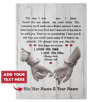 Thumbnail for Personalized Custom The Day I Met You Name Date Canvas Wall Art Canvas Print Couple Hanging Poster Home Decor