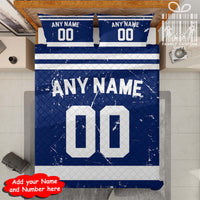 Thumbnail for Custom Quilt Sets Toronto Jersey Personalized Ice hockey Premium Quilt Bedding for Men Women