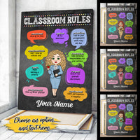Thumbnail for Personalised Teacher Gifts In This Classroom Rules Canvas Wall Art Custom Canvas Print - Best Teacher Appreciation Gifts