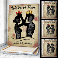 Thumbnail for Personalized Custom Name We're A Team Canvas Print Wall