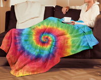 Thumbnail for Tie Dye Fleece Sherpa Blanket