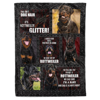 Thumbnail for Rottweiler Dog Fleece Sherpa Blanket Gift For Dogs