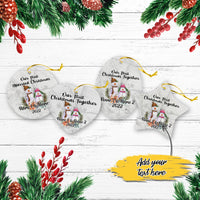 Thumbnail for Snowman Our First Christmas Together Ornament Personalized Christmas Premium Ceramic Ornaments Sets