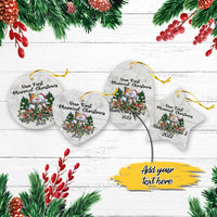 Thumbnail for Our First Christmas Married as Mr and Mrs Personalized Christmas Premium Ceramic Ornaments Sets