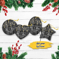 Thumbnail for Our First Christmas As Mr and Mrs Personalized Christmas Premium Ceramic Ornaments Sets for Christmas Tree