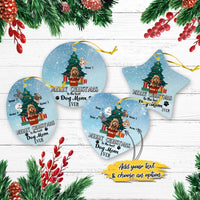 Thumbnail for Merry Christmas To The Best Dog Mom Ever Personalized Christmas Premium Ceramic Ornaments Sets