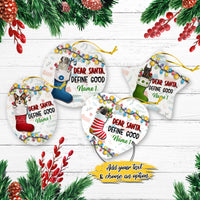 Thumbnail for Define Good Funny Personalized Dogs Christmas Premium Ceramic Ornaments Sets for Christmas Tree