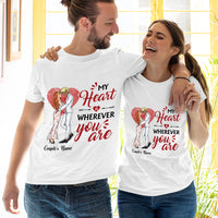 Thumbnail for Personalized Custom Name My Heart Is Wherever You Are Shirt Gift For Man Woman Girl Boy