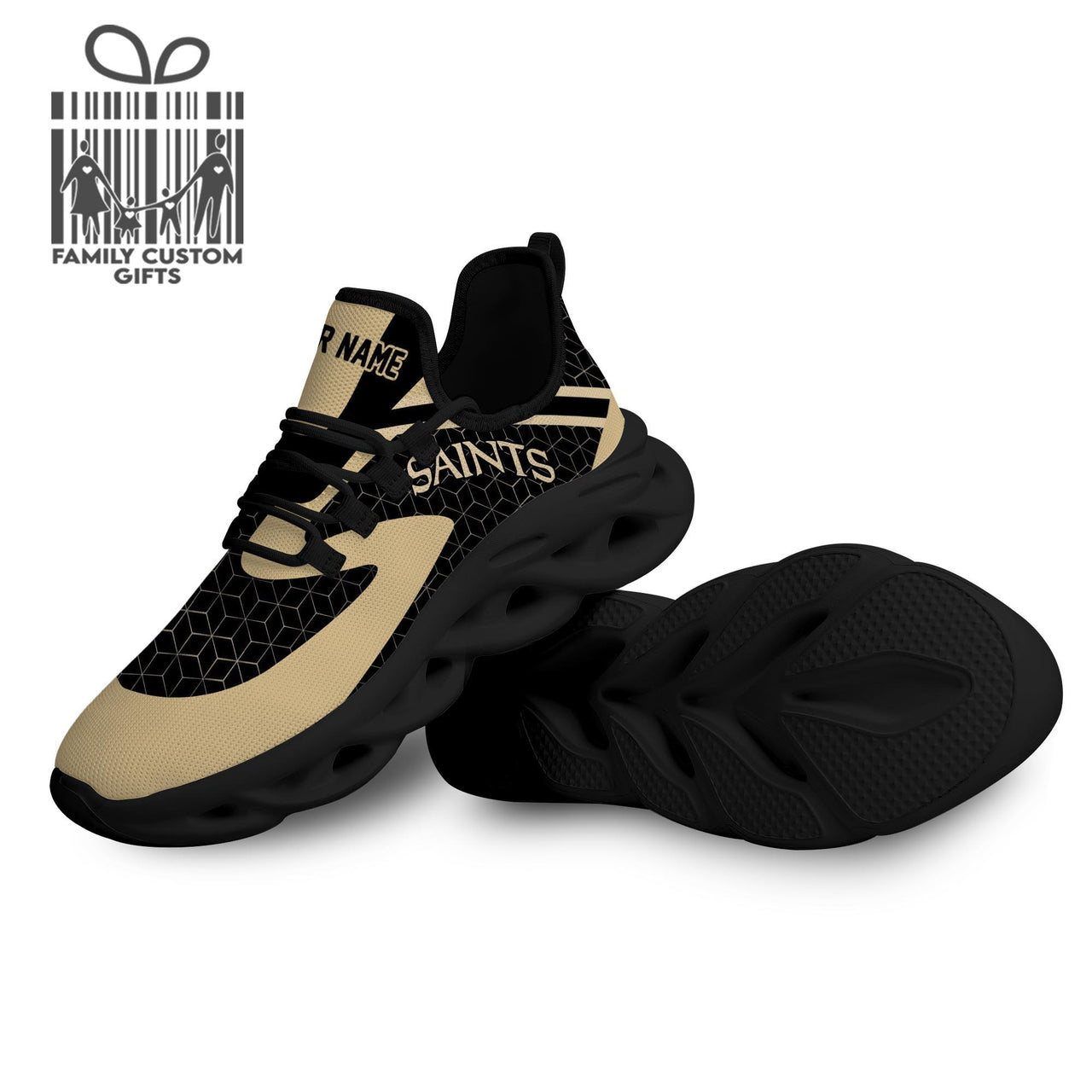 New Orleans Saints NFL Max Soul Shoes Custom Name Sneakers