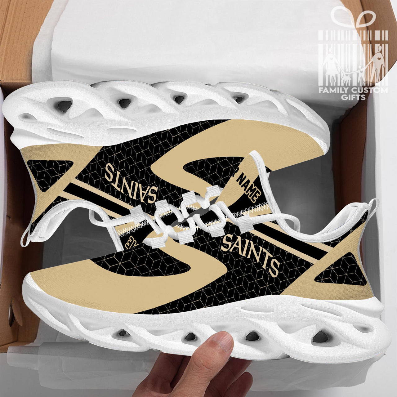 New Orleans Saints NFL Max Soul Shoes Custom Name Sneakers