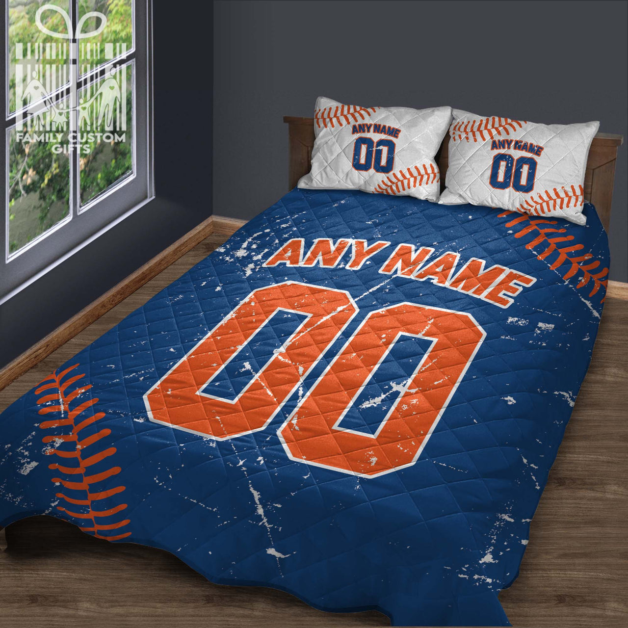 Custom Premium Quilt Blanket New York Jersey Baseball Personalized