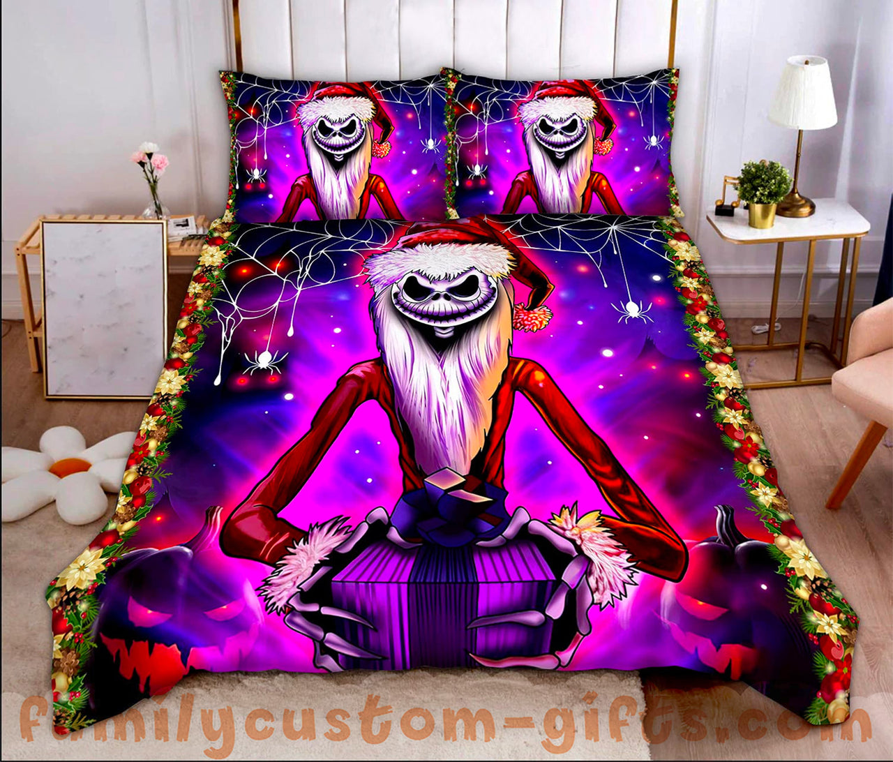 Custom Quilt Sets Nightmare Before Christmas Premium Quilt Bedding for Boys Girls Men Women