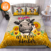 Thumbnail for Comforter Funny Cow Not Today Heifer Custom Bedding Set for Kids Teens Adult Personalized Premium Bed Set