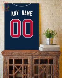 Thumbnail for Atlanta Jersey Custom Canvas Print Wall Art for Boy Girl Men Women Baseball Personalized Canvas Art