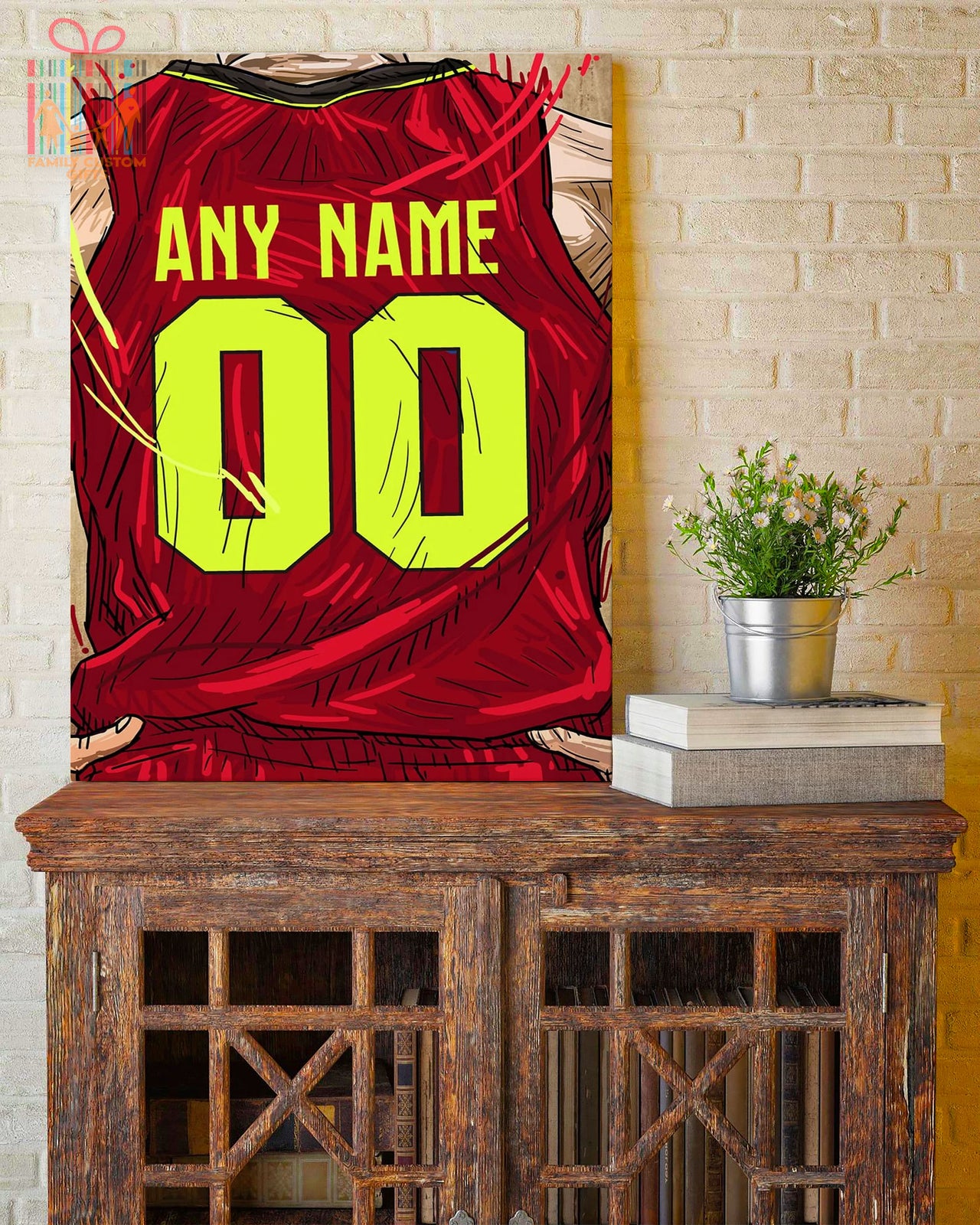 Atlanta Hawks Jersey Custom Canvas Print Wall Art for Boy Girl Men Women Basketball Personalized Canvas Art