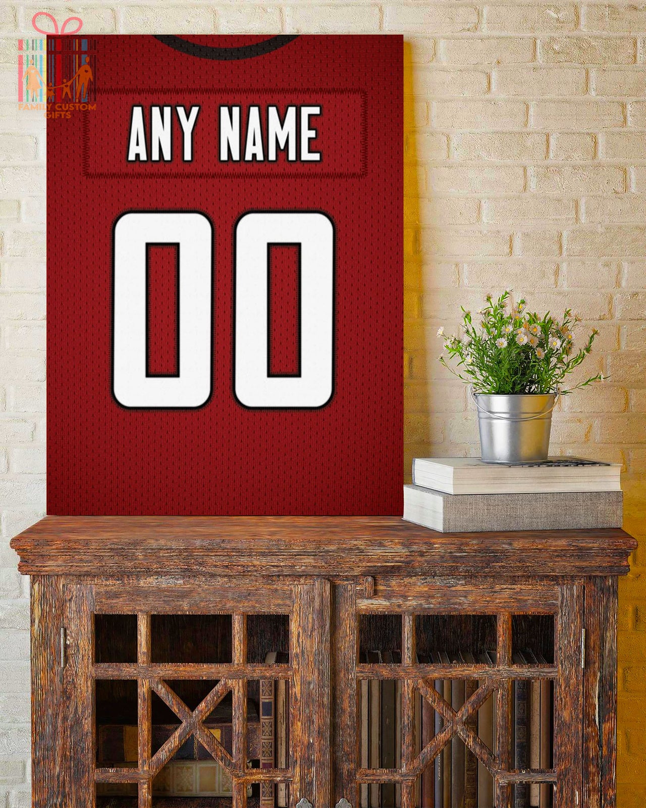 Atlanta Jersey Custom Canvas Print Wall Art for Boy Girl Men Women Football Personalized Canvas Art