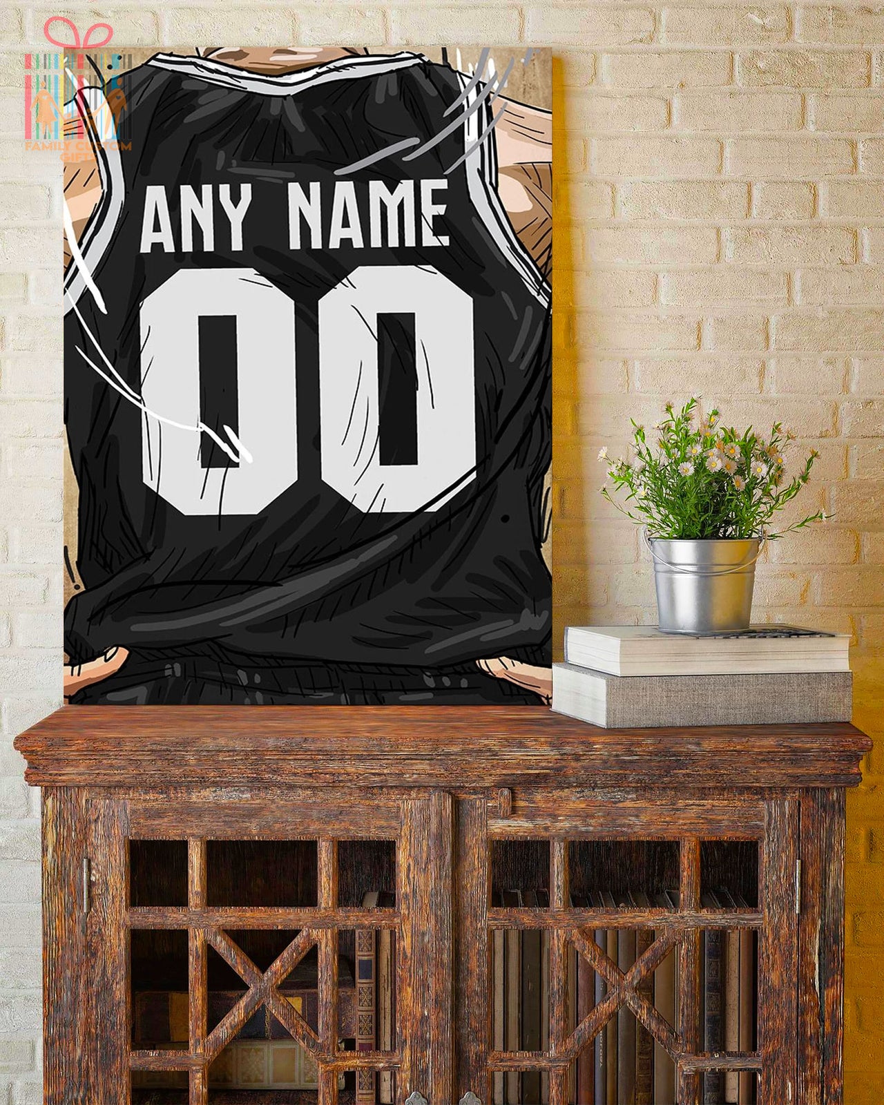 Brooklyn Nets Jersey Custom Canvas Print Wall Art for Boy Girl Men Women Basketball Personalized Canvas Art