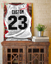 Thumbnail for Toronto Jersey Custom Canvas Print Wall Art for Boy Girl Men Women Basketball Personalized Canvas Art