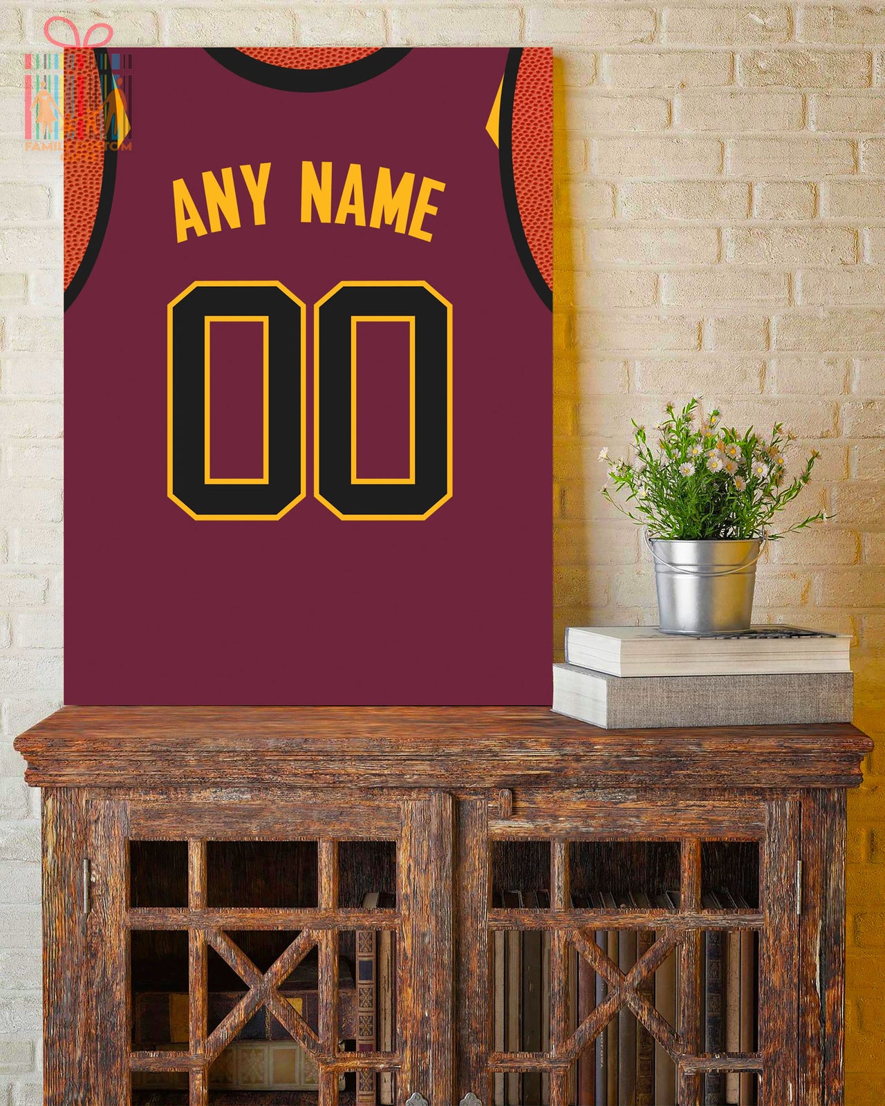 Cleveland Jersey Custom Canvas Print Wall Art for Boy Girl Men Women Basketball Personalized Canvas Art