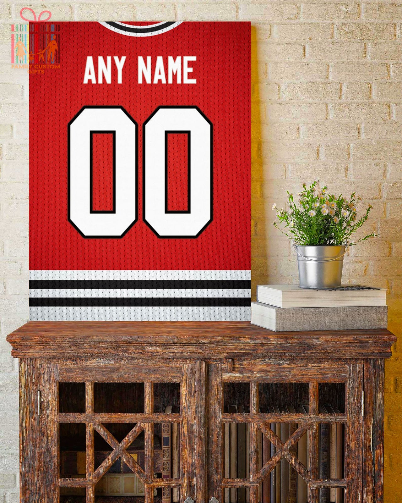 Chicago Jersey Custom Canvas Print Wall Art for Boy Girl Men Women Hockey Personalized Canvas Art