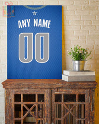 Thumbnail for Dallas Jersey Custom Canvas Print Wall Art for Boy Girl Men Women Basketball Personalized Canvas Art