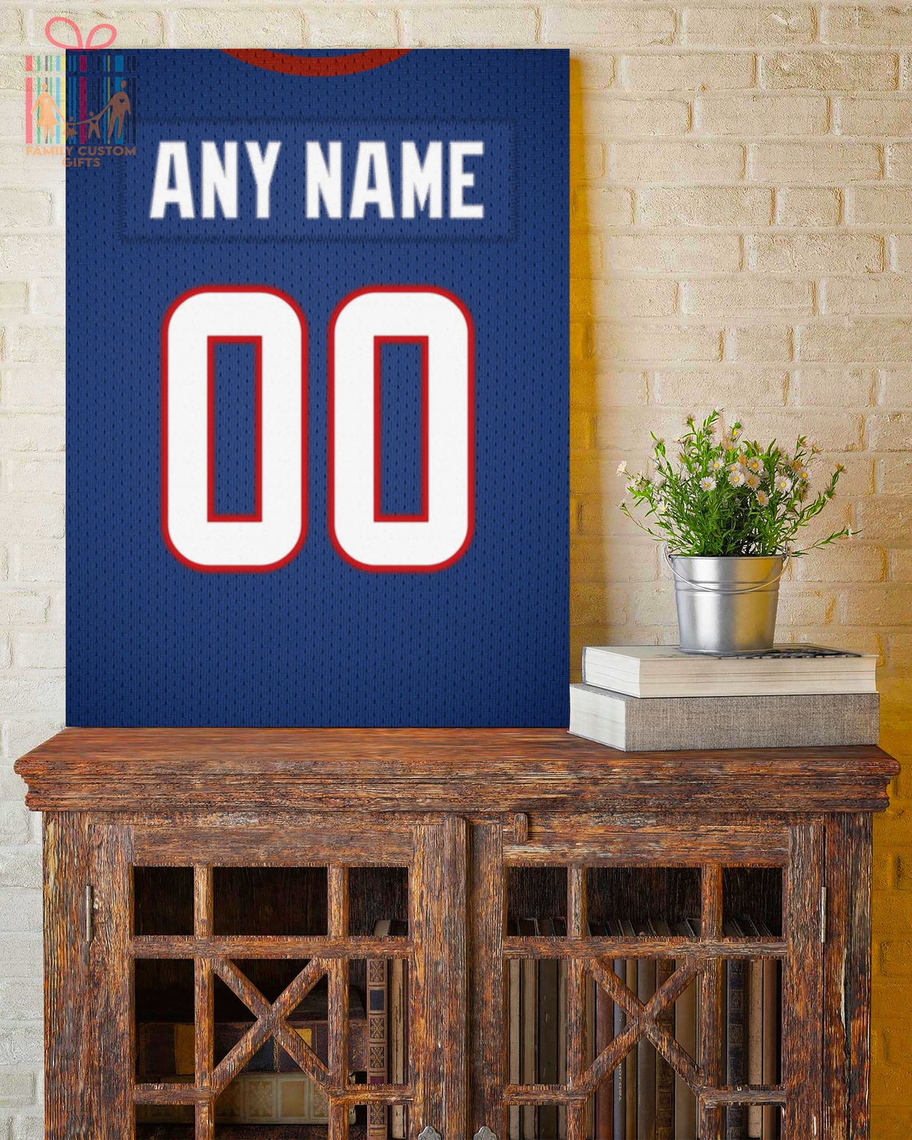 Houston Jersey Custom Canvas Print Wall Art for Boy Girl Men Women Football Personalized Canvas Art
