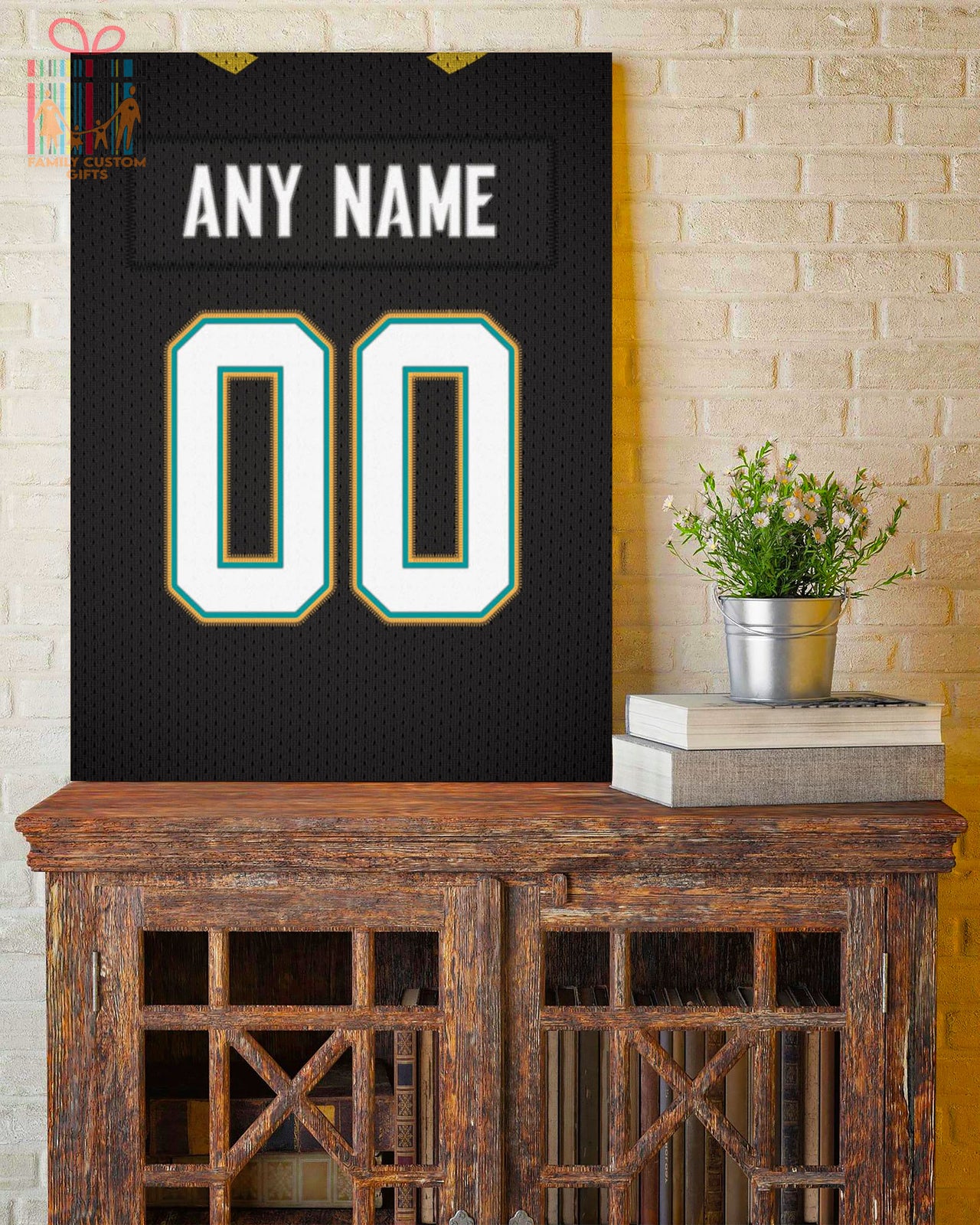 Jacksonville Jersey Custom Canvas Print Wall Art for Boy Girl Men Women Football Personalized Canvas Art