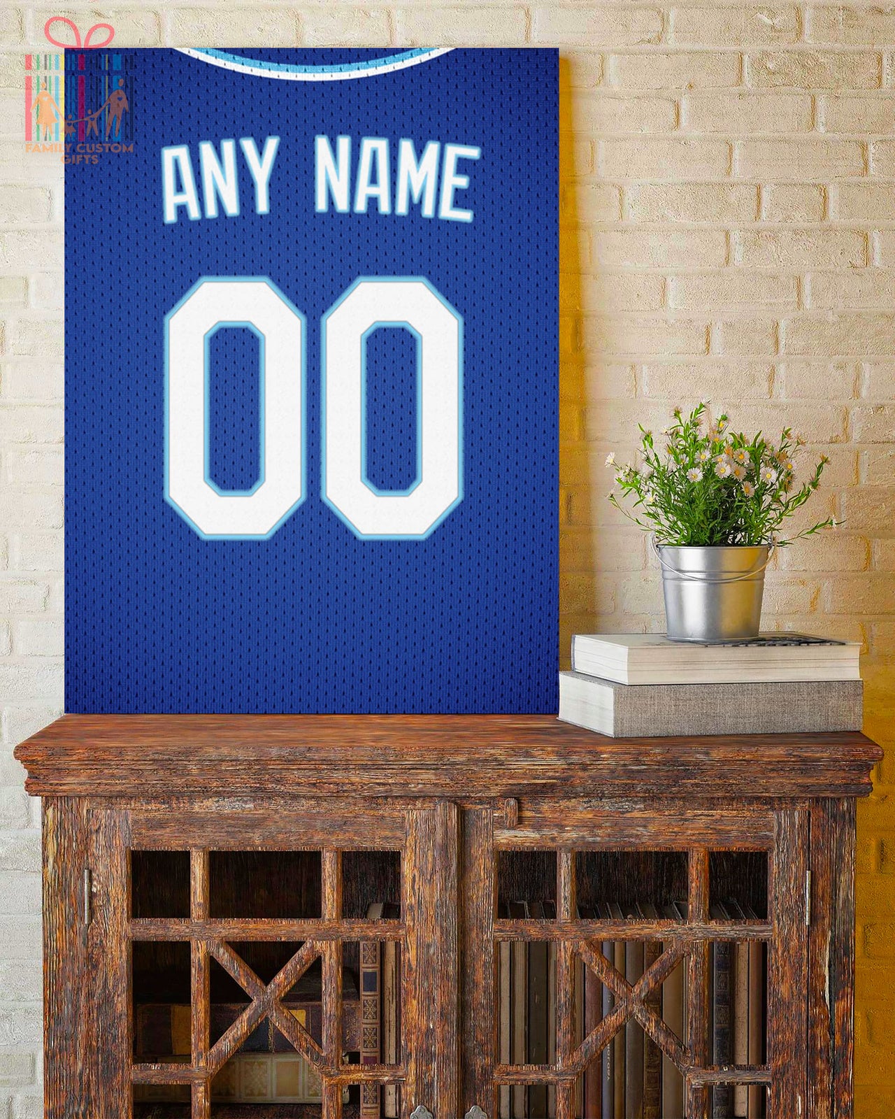 Kansas City Jersey Custom Canvas Print Wall Art for Boy Girl Men Women Baseball Personalized Canvas Art