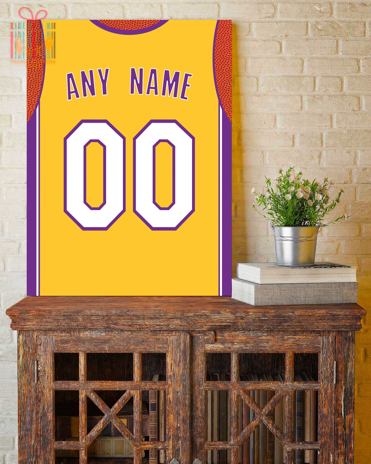 Los Angeles Jersey Custom Canvas Print Wall Art for Boy Girl Men Women Basketball Personalized Canvas Art