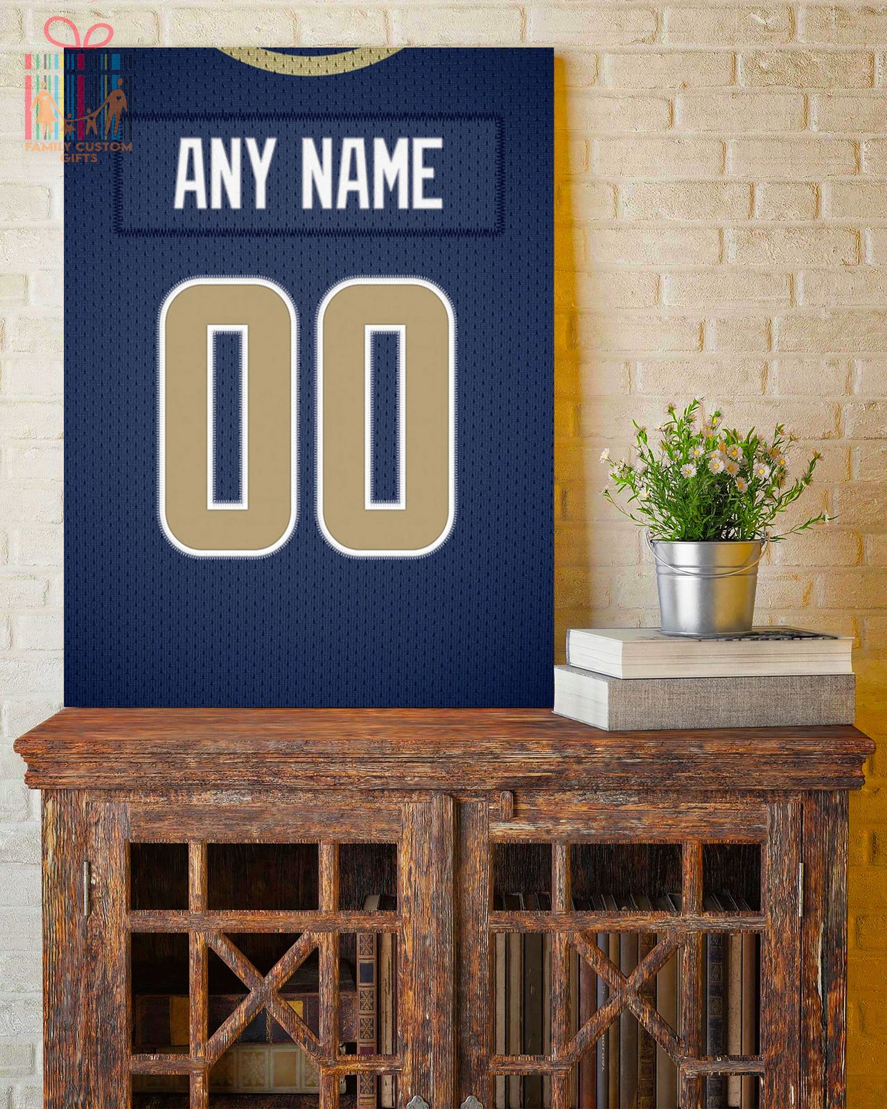 Los Angeles Jersey Custom Canvas Print Wall Art for Boy Girl Men Women Football Personalized Canvas Art