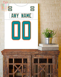 Thumbnail for Miami Jersey Custom Canvas Print Wall Art for Boy Girl Men Women Football Personalized Canvas Art