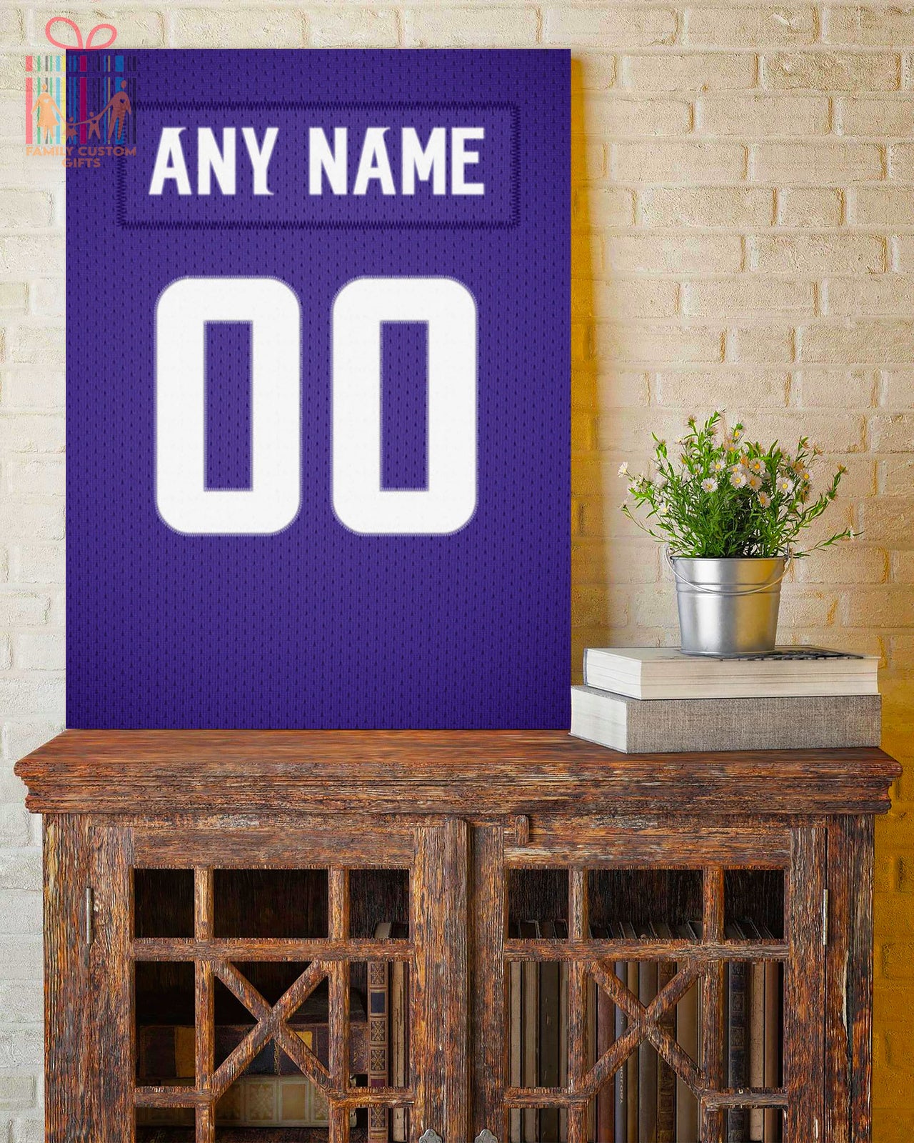 Minnesota Jersey Custom Canvas Print Wall Art for Boy Girl Men Women Football Personalized Canvas Art
