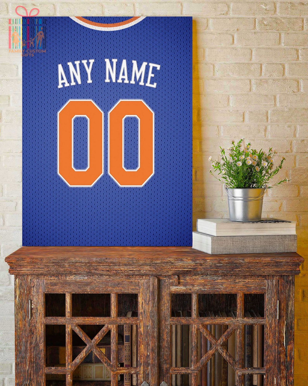 New York Jersey Custom Canvas Print Wall Art for Boy Girl Men Women Basketball Personalized Canvas Art