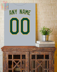 Thumbnail for Oakland Jersey Custom Canvas Print Wall Art for Boy Girl Men Women Baseball Personalized Canvas Art