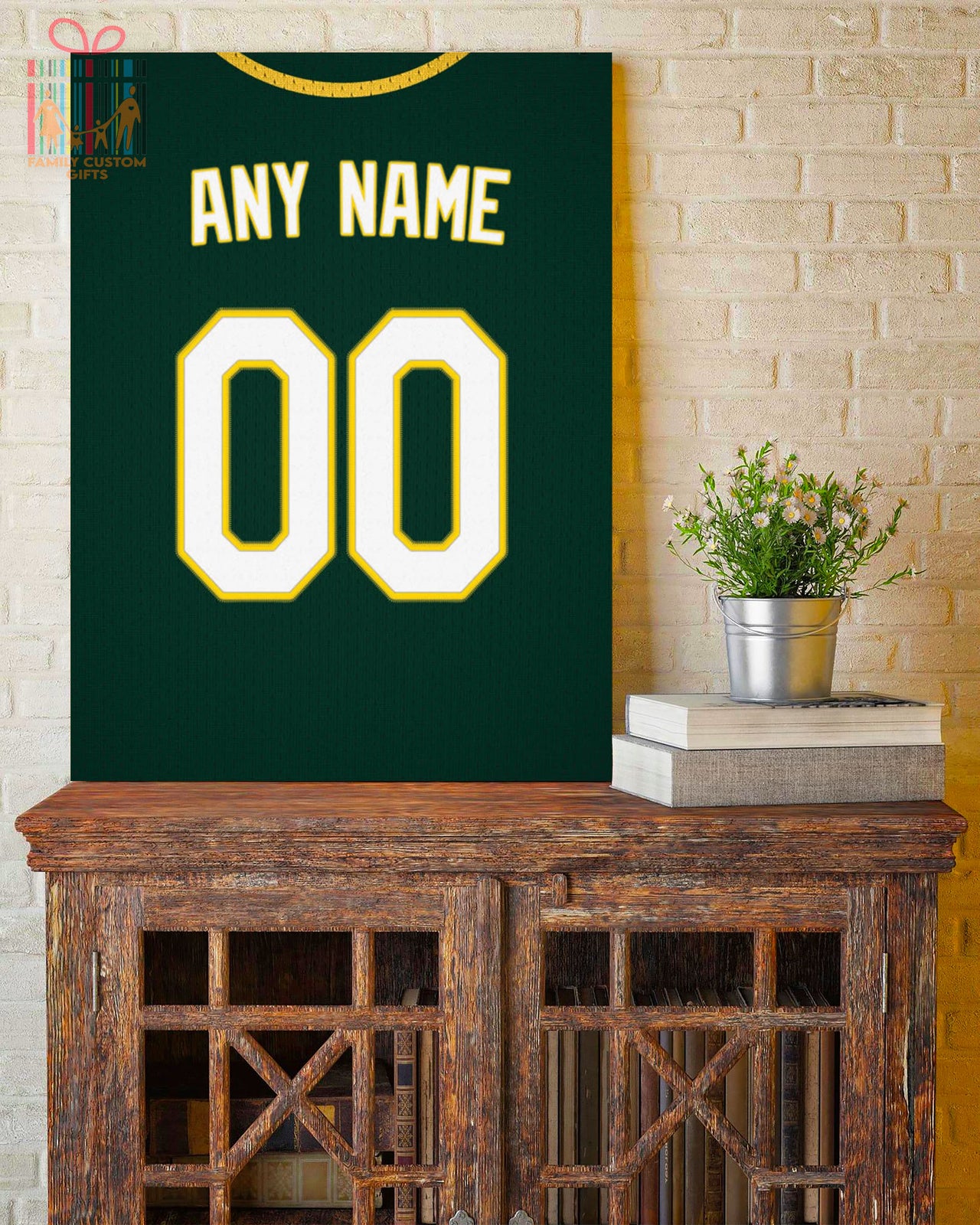 Oakland Jersey Custom Canvas Print Wall Art for Boy Girl Men Women Baseball Personalized Canvas Art