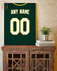 Thumbnail for Oakland Jersey Custom Canvas Print Wall Art for Boy Girl Men Women Baseball Personalized Canvas Art